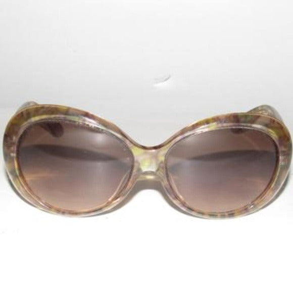 Emilio Pucci Marbleized Heavy Plastic Browns Green