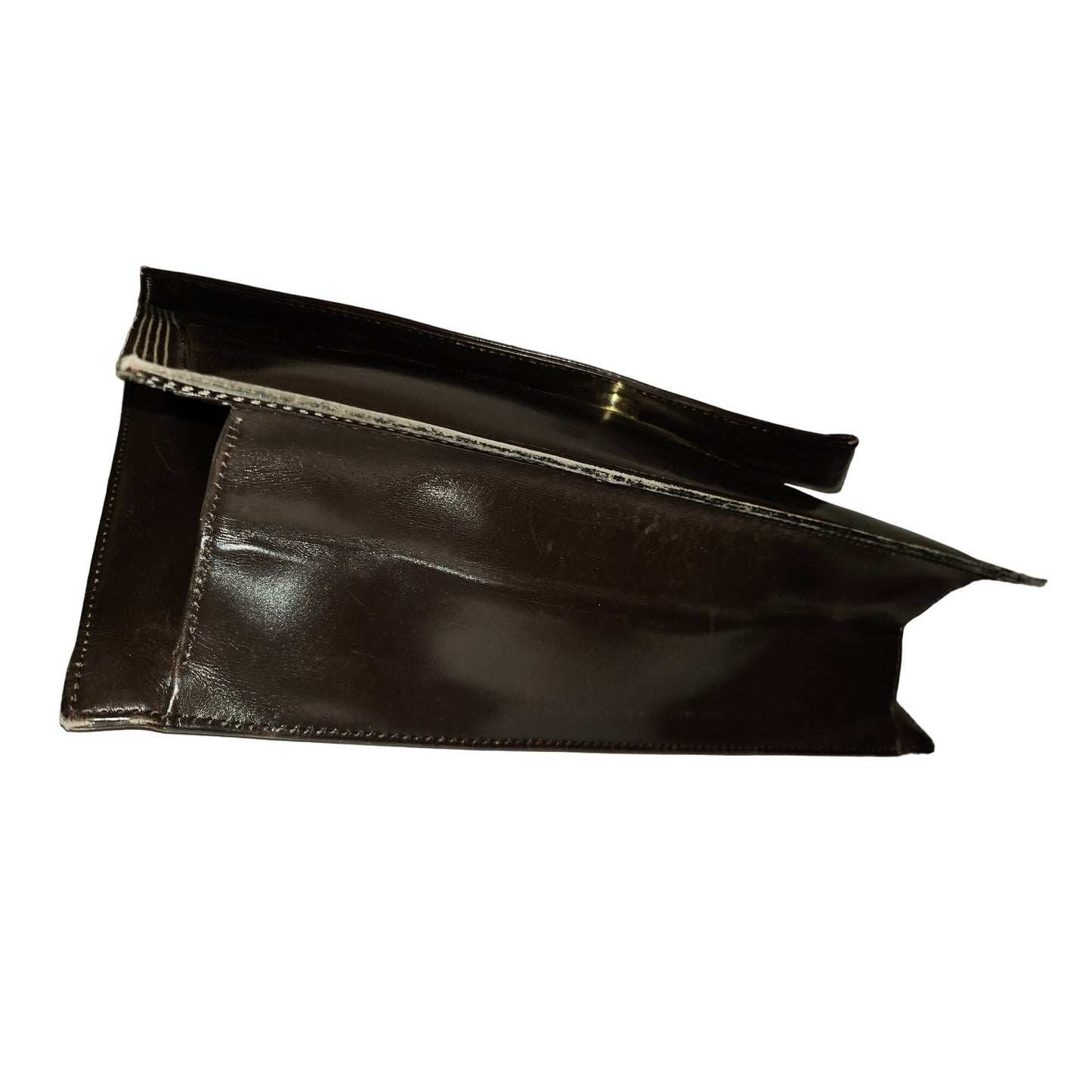 Loewe mahogany leather asymmetrical XL clutch