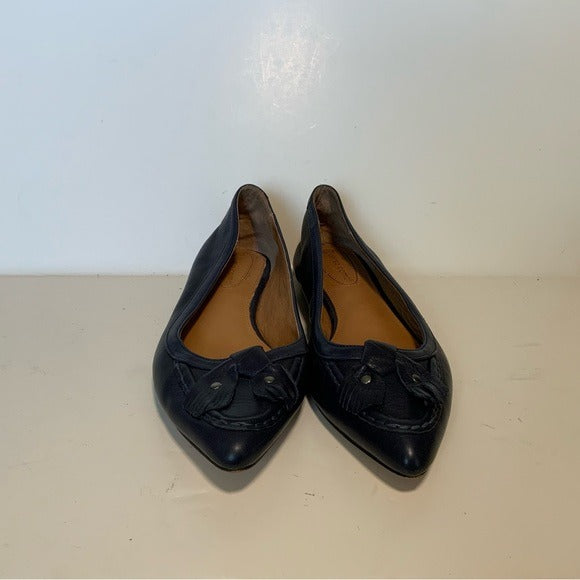 Córso Como Navy Blue Pointed Toe Flats
