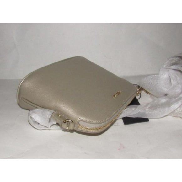 FURLA 'Miky' Pale Gold Leather Cross Body Bag