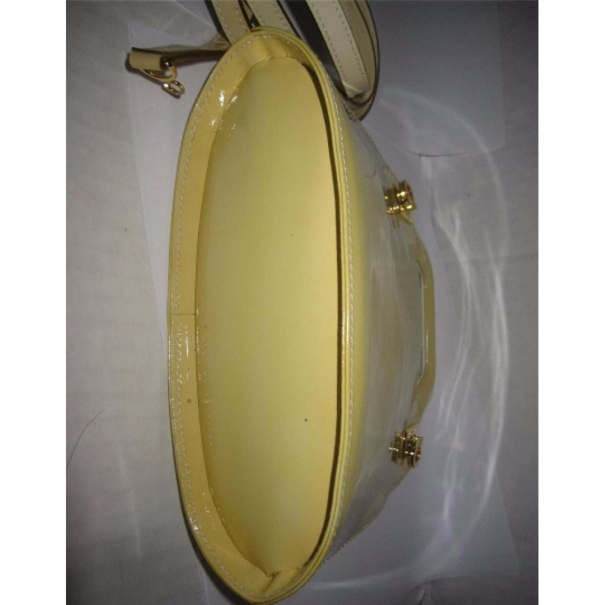 Ferragamo yellow patent leather two-way handbag- RE-RELEASED!