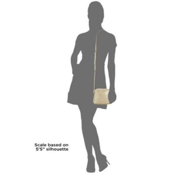 FURLA 'Miky' Pale Gold Leather Cross Body Bag