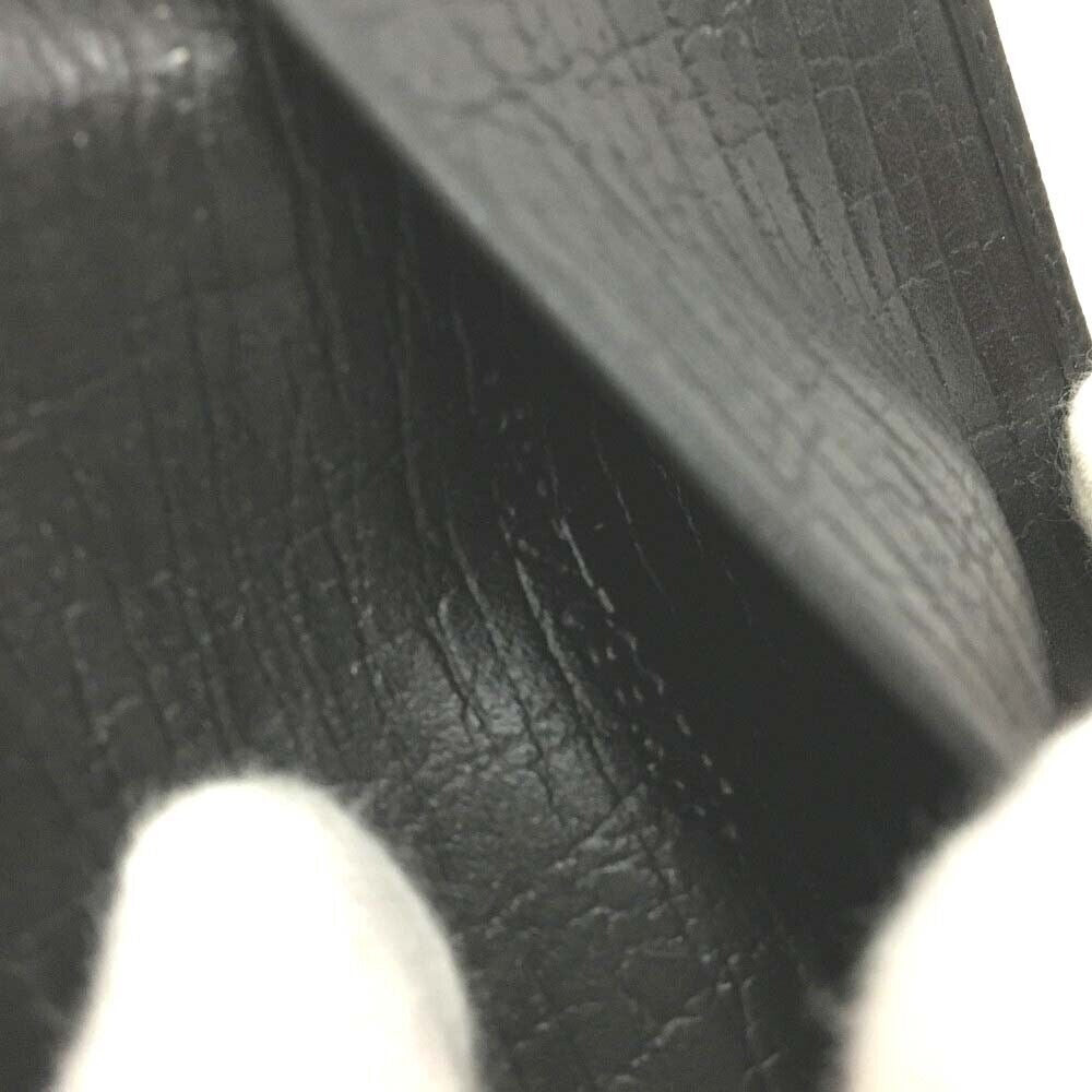 Gucci, black Guccissima print/leather, tri-fold, key holder/card holder, mini- wallet w bamboo accent & slots for your cards