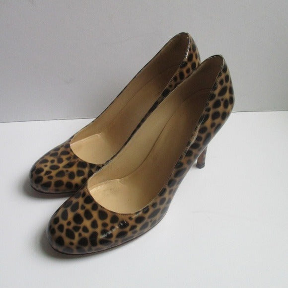 Kate Spade - Fun! Patent Animal Print Almond Toe Pumps