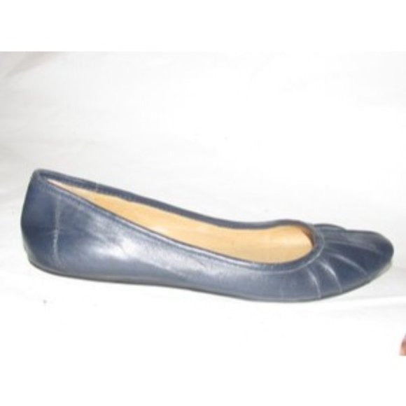 Nine West, Size 7, Navy Blue Modern Ballet Flats with Round Toes