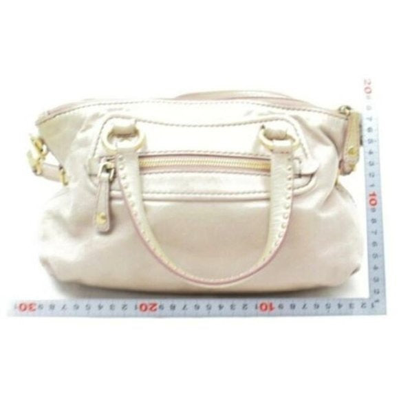 Miu Miu Vitello Lux Crystal Heart Pink Leather Two Way Satchel Cross Body Bag