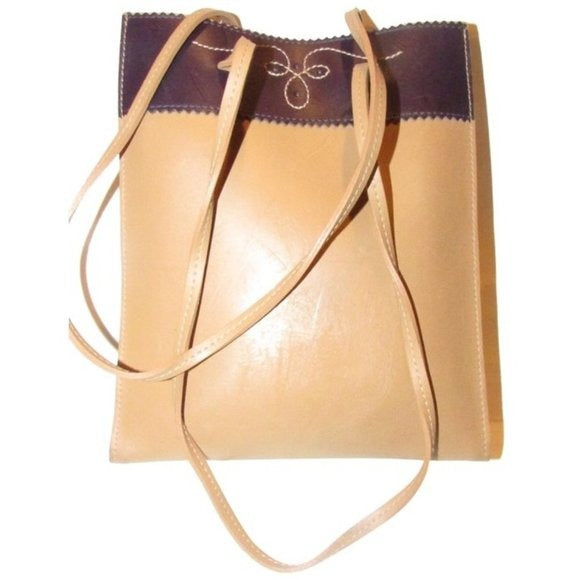 Furla Camel and Brown Leather Petite Tote