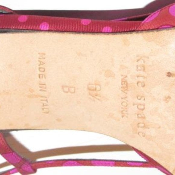 Kate Spade Fuchsia Polka Dots Over Brown Silk