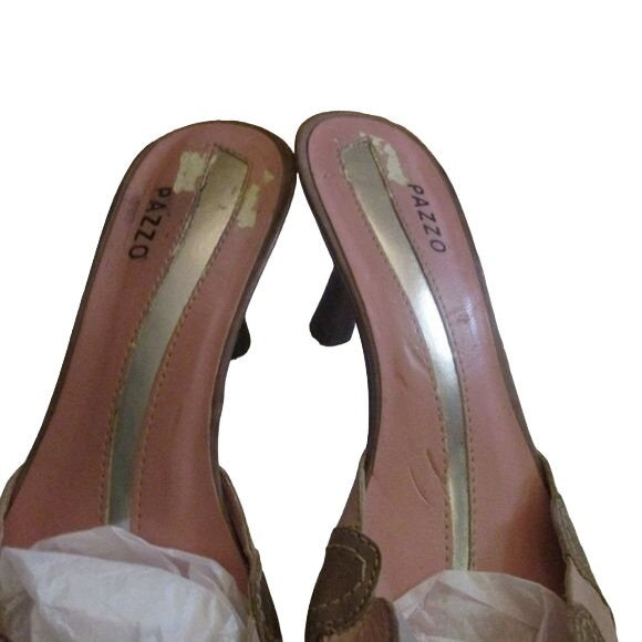 Vintage Pazzo Pink Taupe Suede Pointed Toe Slides