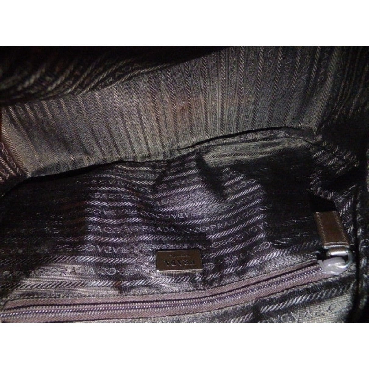 Prada 1990's brown leather bowling bag