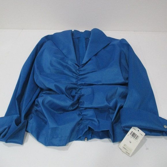 TADASHI CollectionTeal Blazer Ruched Rhinestone 'Cuff - NWT