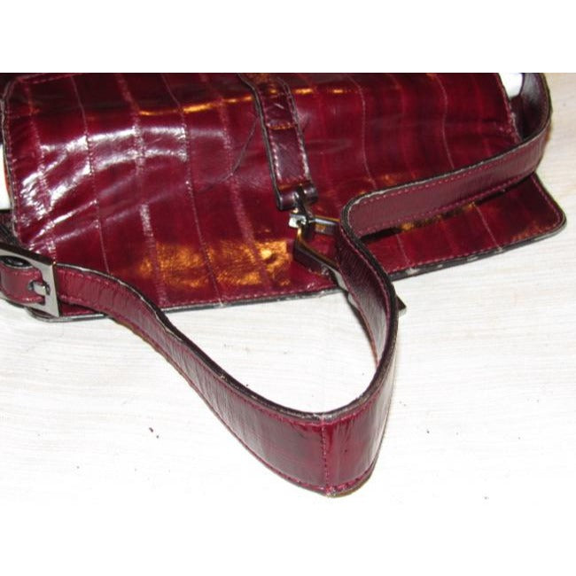 Tom Ford era Gucci Jackie Burgundy Eel Skin Leather Purse