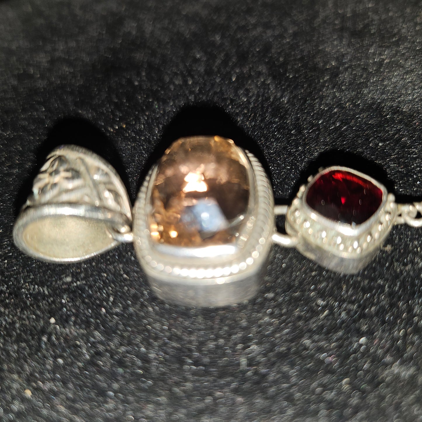 Lori Bonn retired vintage opal citrine & garnet pendant