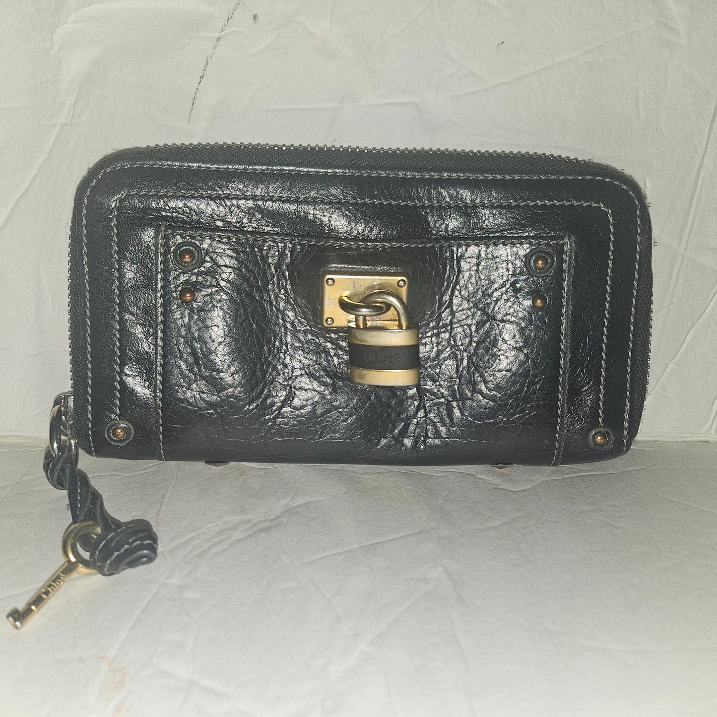 Chloe black leather Paddington continental wallet
