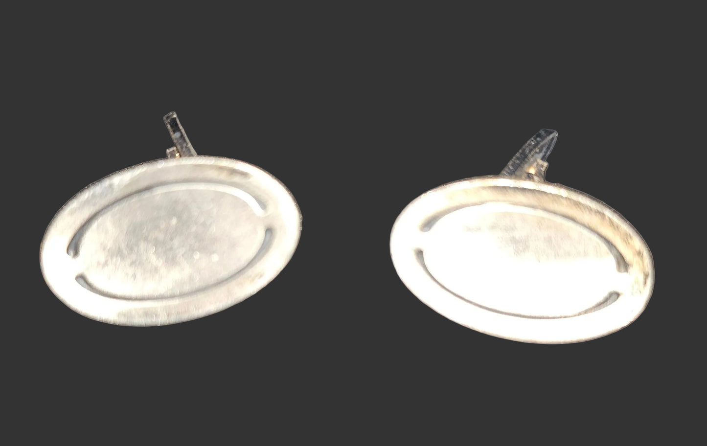 Georg Jensen sterling silver cufflinks with oxidized & engraved design