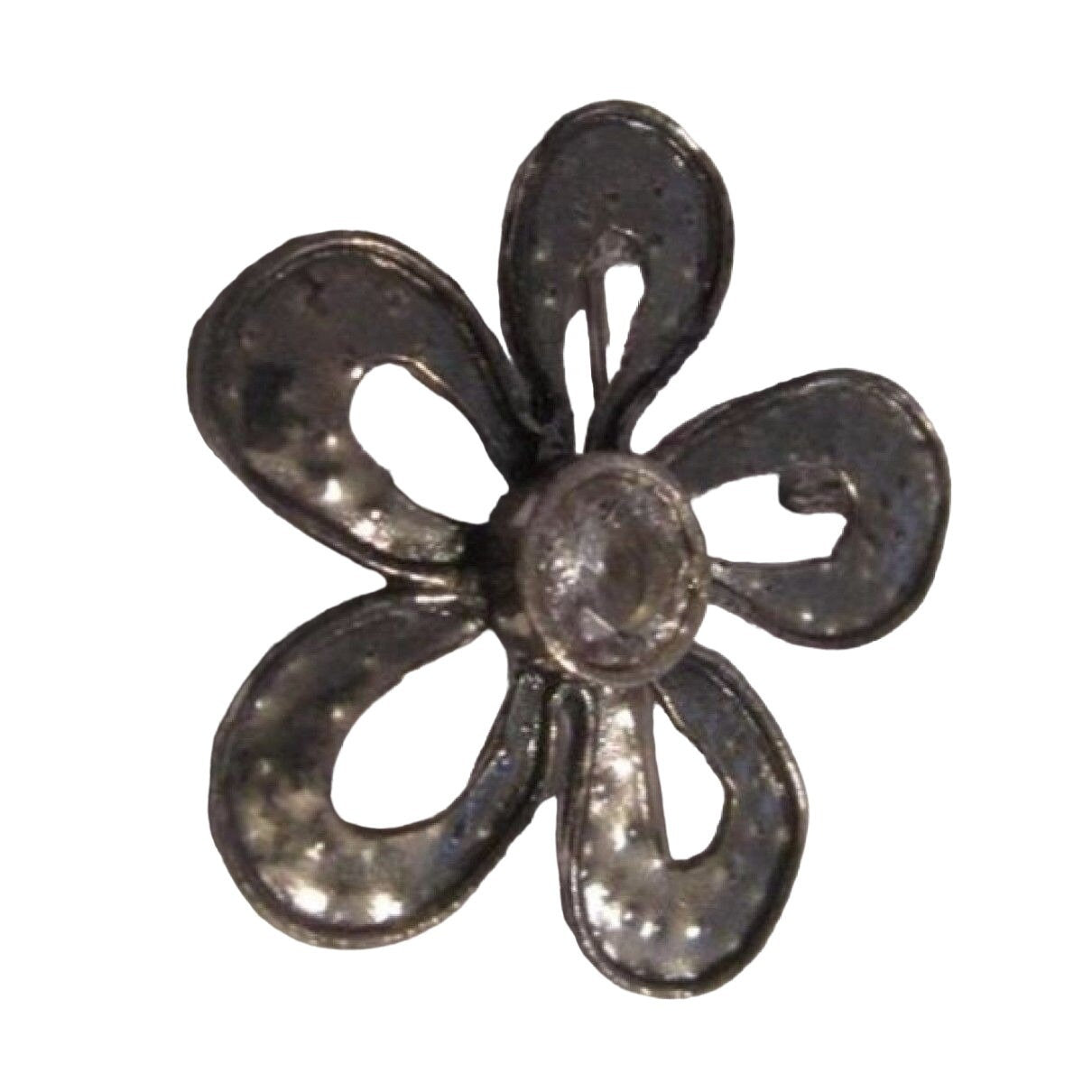 Silpada, vintage, Modernist style, sterling silver & white topaz, signed, artisan, pendant/brooch