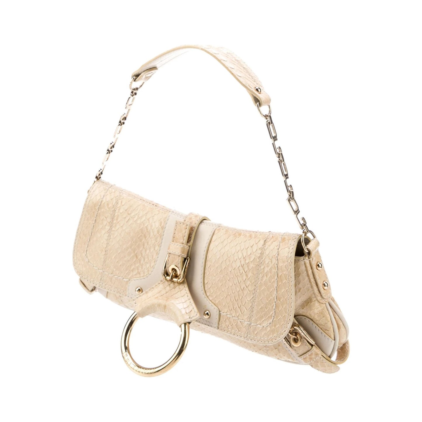Dolce & Gabbana Python Top Handle Baguette