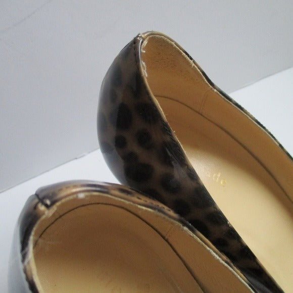 Kate Spade - Fun! Patent Animal Print Almond Toe Pumps