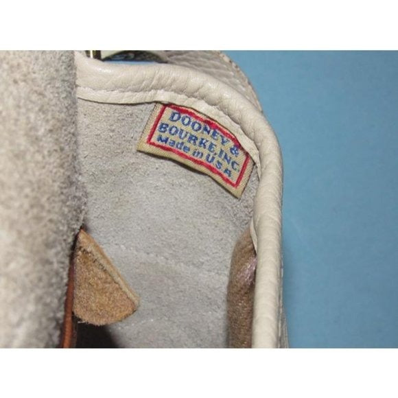 Dooney and Bourke Vintage Brown Ivory Saddle Bag