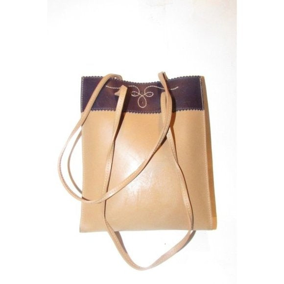 Furla Camel and Brown Leather Petite Tote