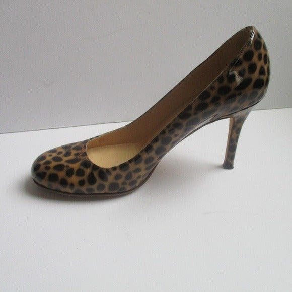 Kate Spade - Fun! Patent Animal Print Almond Toe Pumps