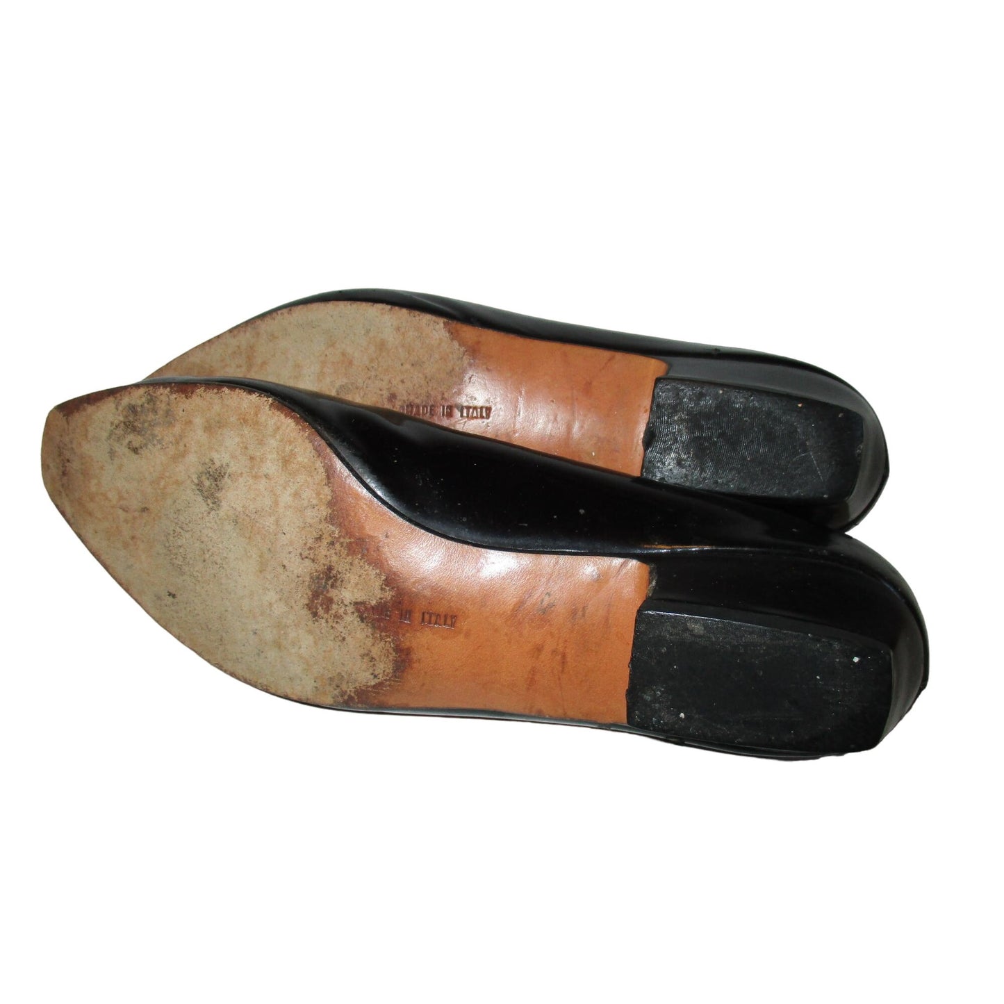 Salvatore Ferragamo Black Patent Leather Flats