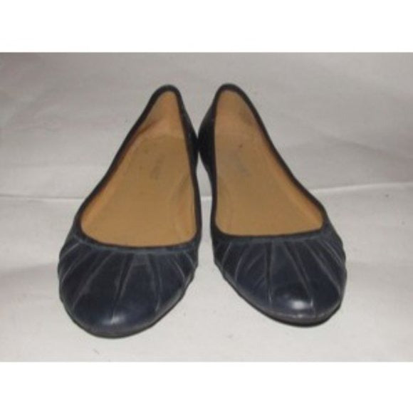 Nine West, Size 7, Navy Blue Modern Ballet Flats with Round Toes