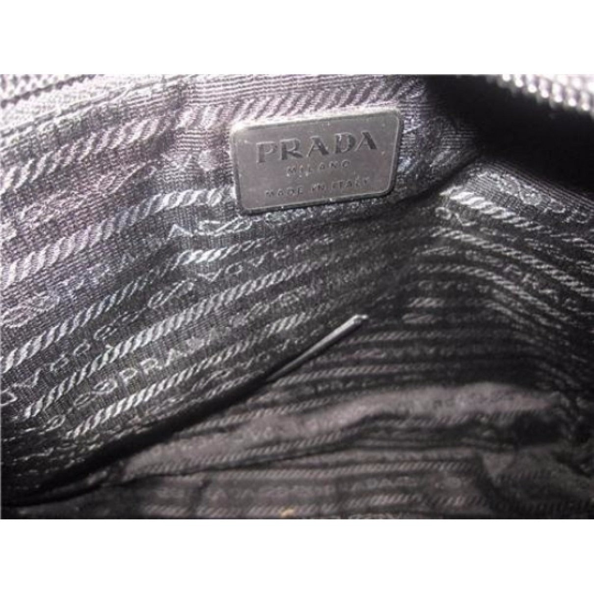 UNUSED! Prada black shoulder bag w Lucite & leather straps