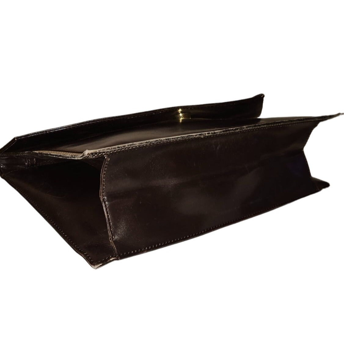 Loewe mahogany leather asymmetrical XL clutch