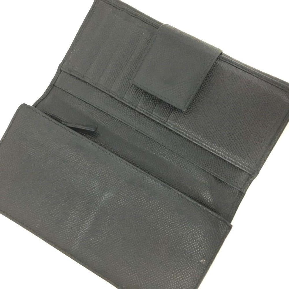 Bvlgari, black saffiano leather, continental style, XL wallet w lots of small & large compartments, zip pockets, & chrome hardware