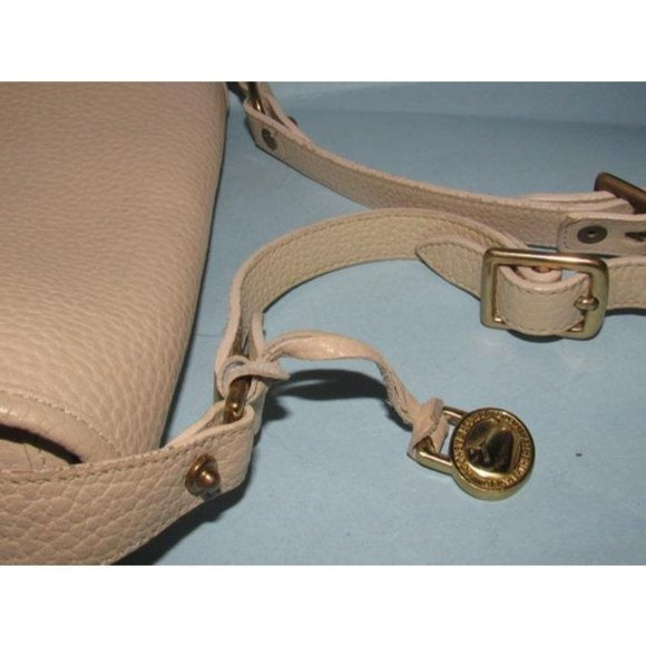 Dooney and Bourke Vintage Brown Ivory Saddle Bag