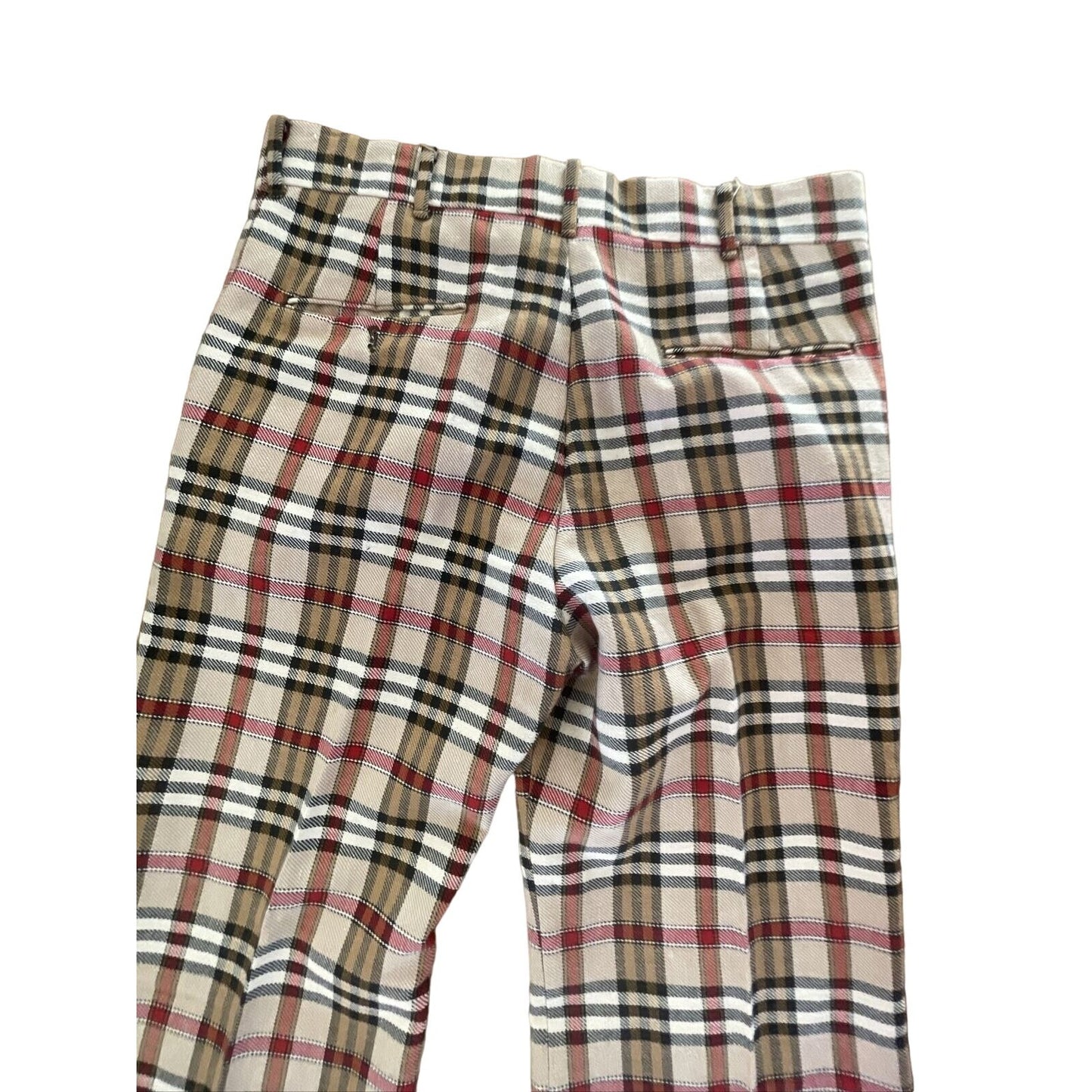 Levis 1970s, red tab Panatela plaid pants