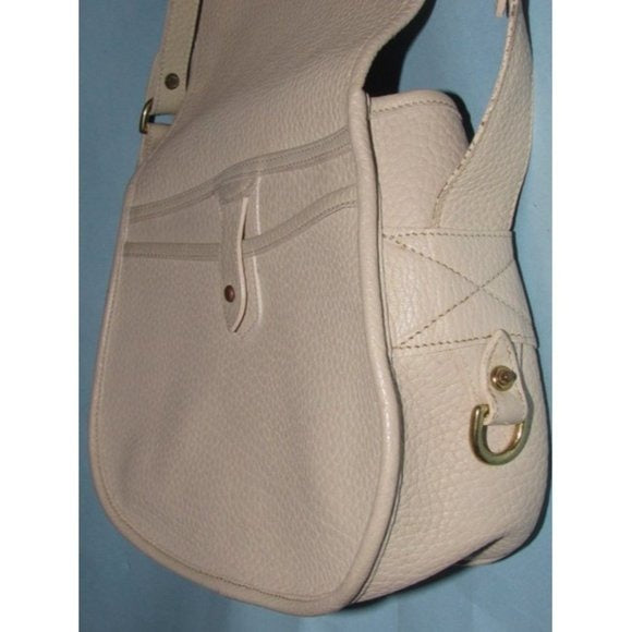 Dooney and Bourke Vintage Brown Ivory Saddle Bag