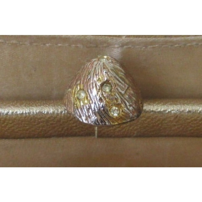 Mod Harry Levine Gold Leather Two-Way Bag w Chain Strap