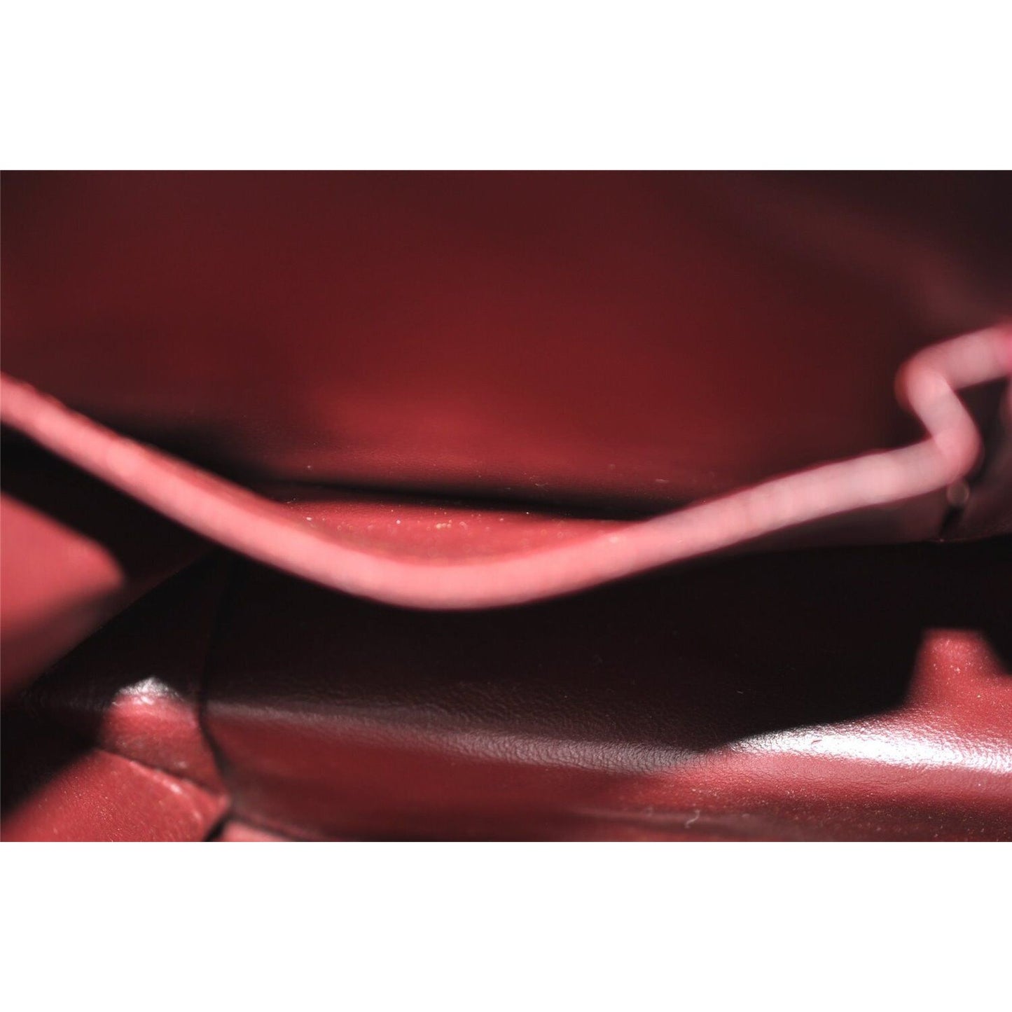 Gucci burgundy top handle Kelly bag w blue lapis clasp & wallet