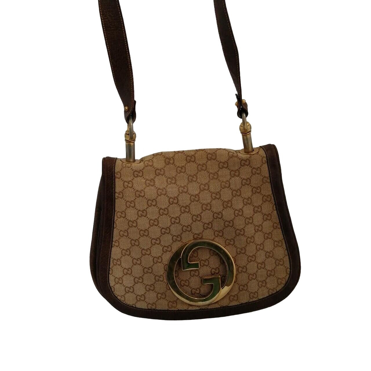 Gucci brown Guccissima print Blondie saddle bag