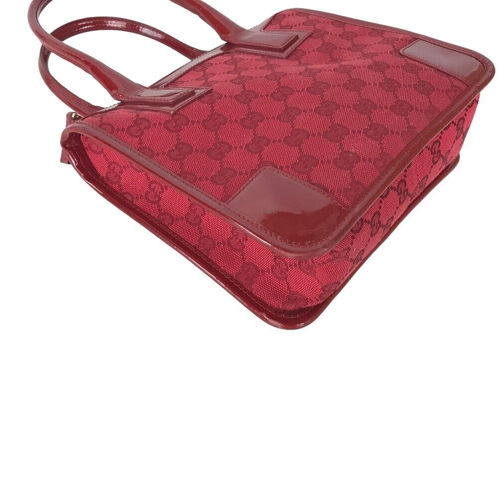 Gucci 1990's red Guccissima print Tom Ford leather satchel