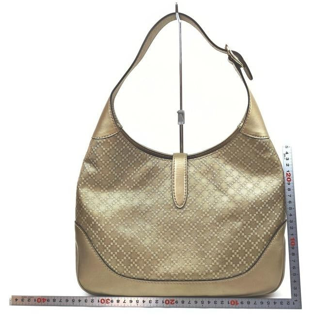 Gucci Metallic Gold Diamante Leather Jackie 1961 XL Hobo