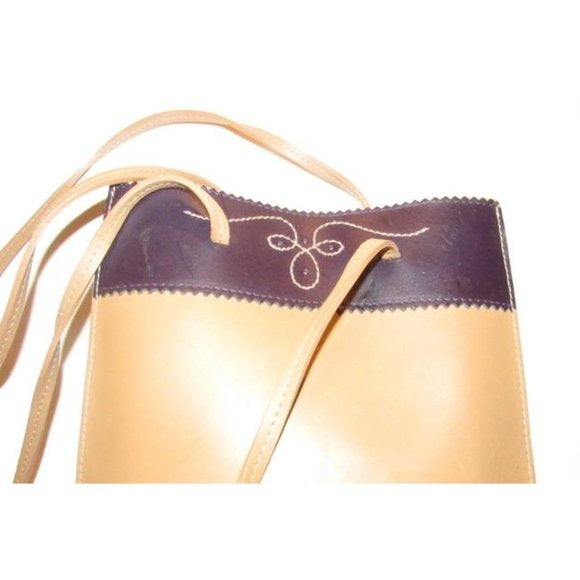 Furla Camel and Brown Leather Petite Tote