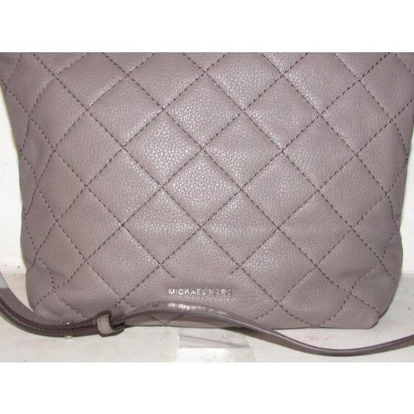 Michael Kors Grey Quilted XL Hobo Bucket Bag