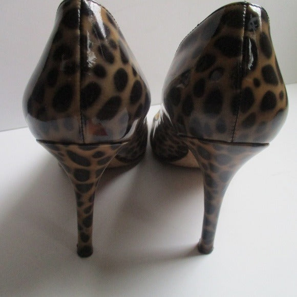 Kate Spade - Fun! Patent Animal Print Almond Toe Pumps