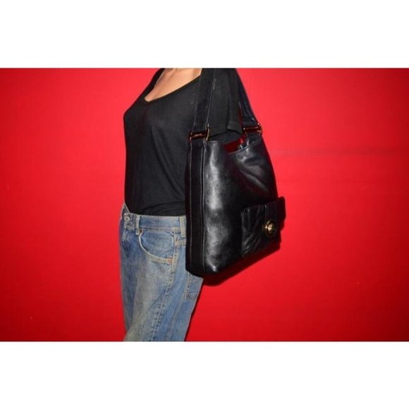 Michael Kors Black Textured XL Hobo Style Bag