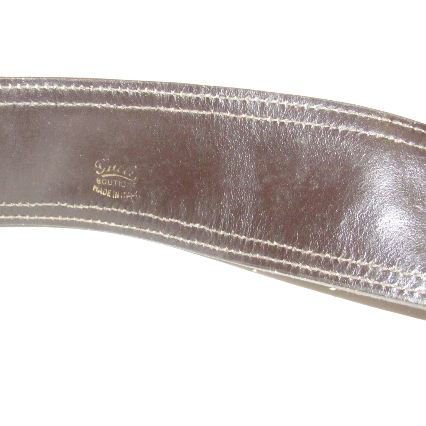 Early brown Guccissima leather belt w a gold Gucci link buckle