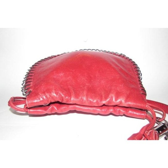 Michael Kors Circular Red Leather Crossbody