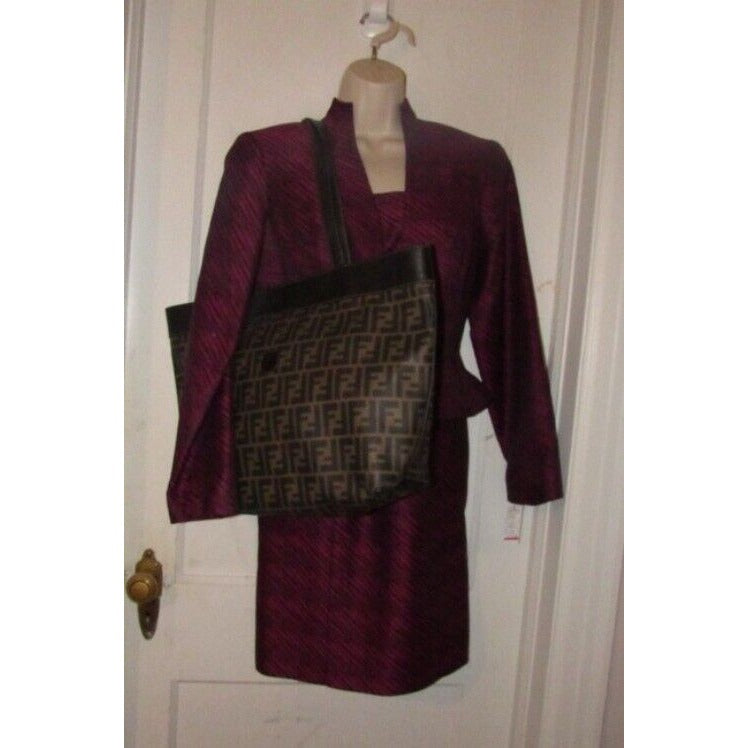 SALE! Fendi tobacco Zucca print coated canvas/leather, two handle XL tote bag!