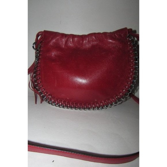 Michael Kors Circular Red Leather Crossbody