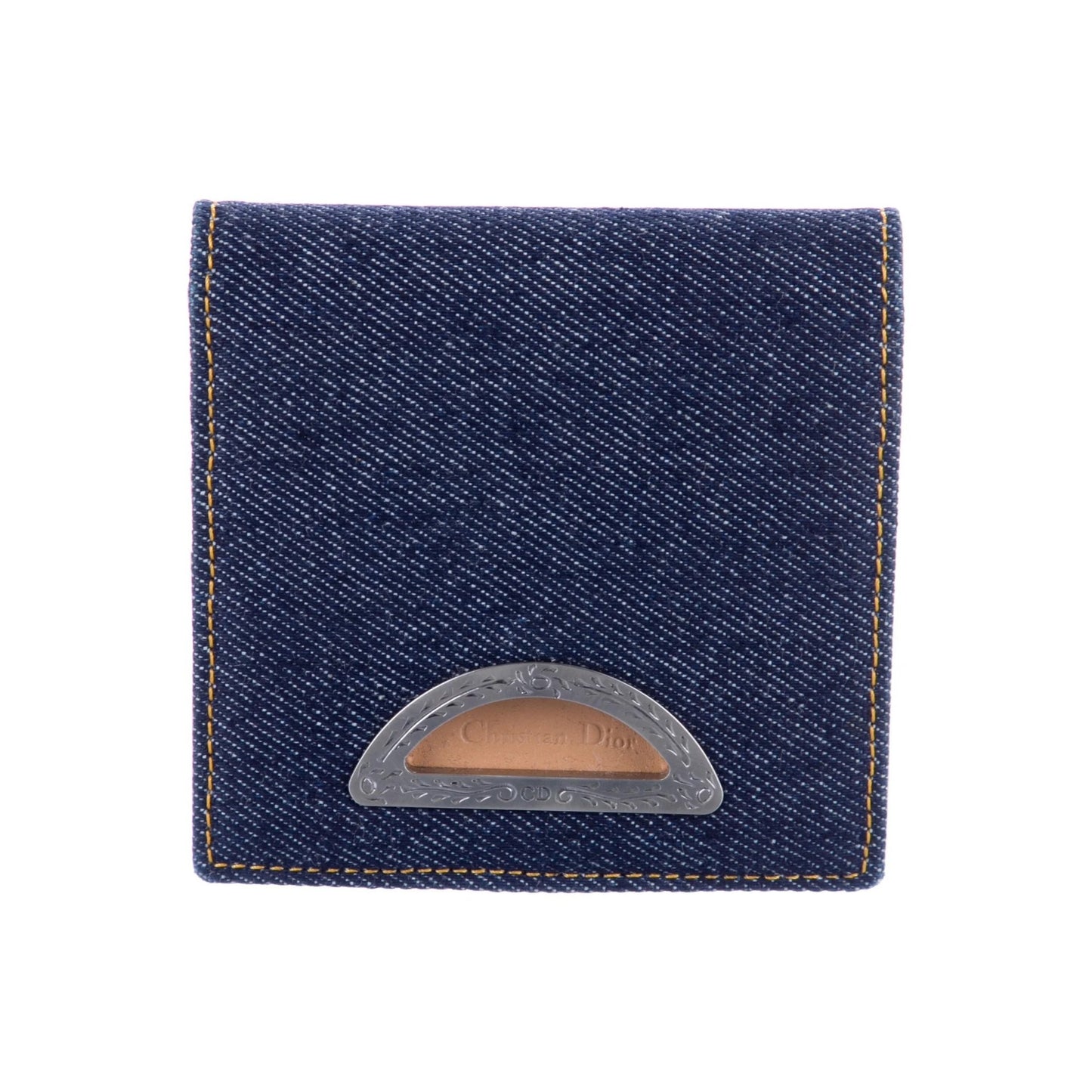 Christian Dior denim & leather 'Malice' wallet
