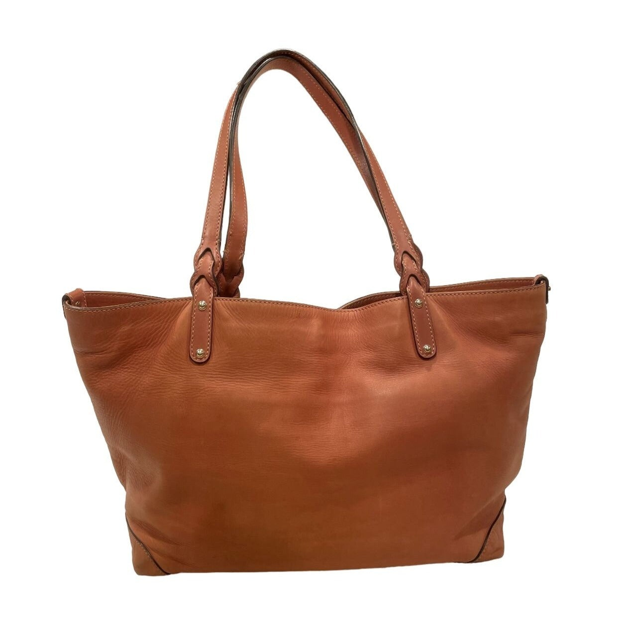Gucci caramel leather craft XL tote with a python wallet, braided handles, & 'Made in Italy by Gucci' embossed on the front