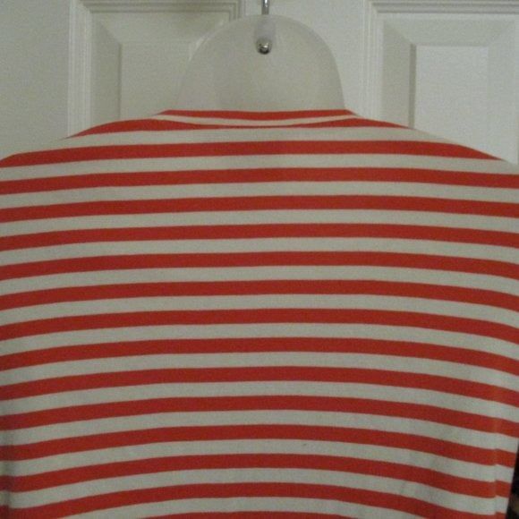 *Tory Burch Black Orange Striped Long Sleeve Tee