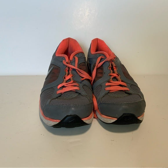 NIKE Gray and Peach Mesh Panel Athletic Sneaker Shoes